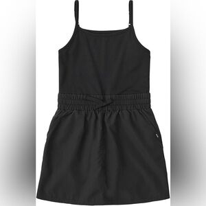 Abercrombie Kids Girl's Mixed Fabric Active Dress | Black |17-18 (Big Kid)